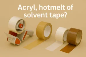 Acryl, Hotmelt of Solvent verpakkingstape