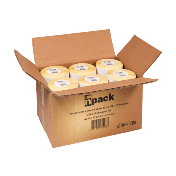 Verzendetiketten Zebra - 102 mm x 150 mm (Kern 25 mm) - 500 labels per rol - Afbeelding 6