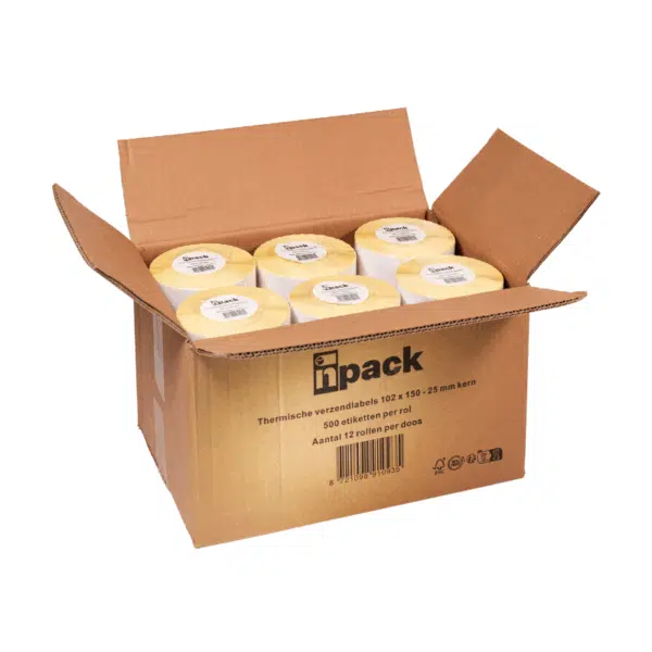 Verzendetiketten Zebra - 102 mm x 150 mm (Kern 25 mm) - 500 labels per rol - Afbeelding 6