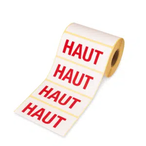 Waarschuwingsetiketten 'HAUT' - 148 x 48,8 mm