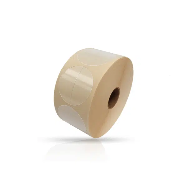 Sluitsticker Transparant met Perforatie Diameter 60mm